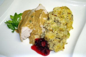 plated turkey with classic sides