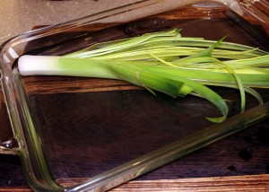 washing leek