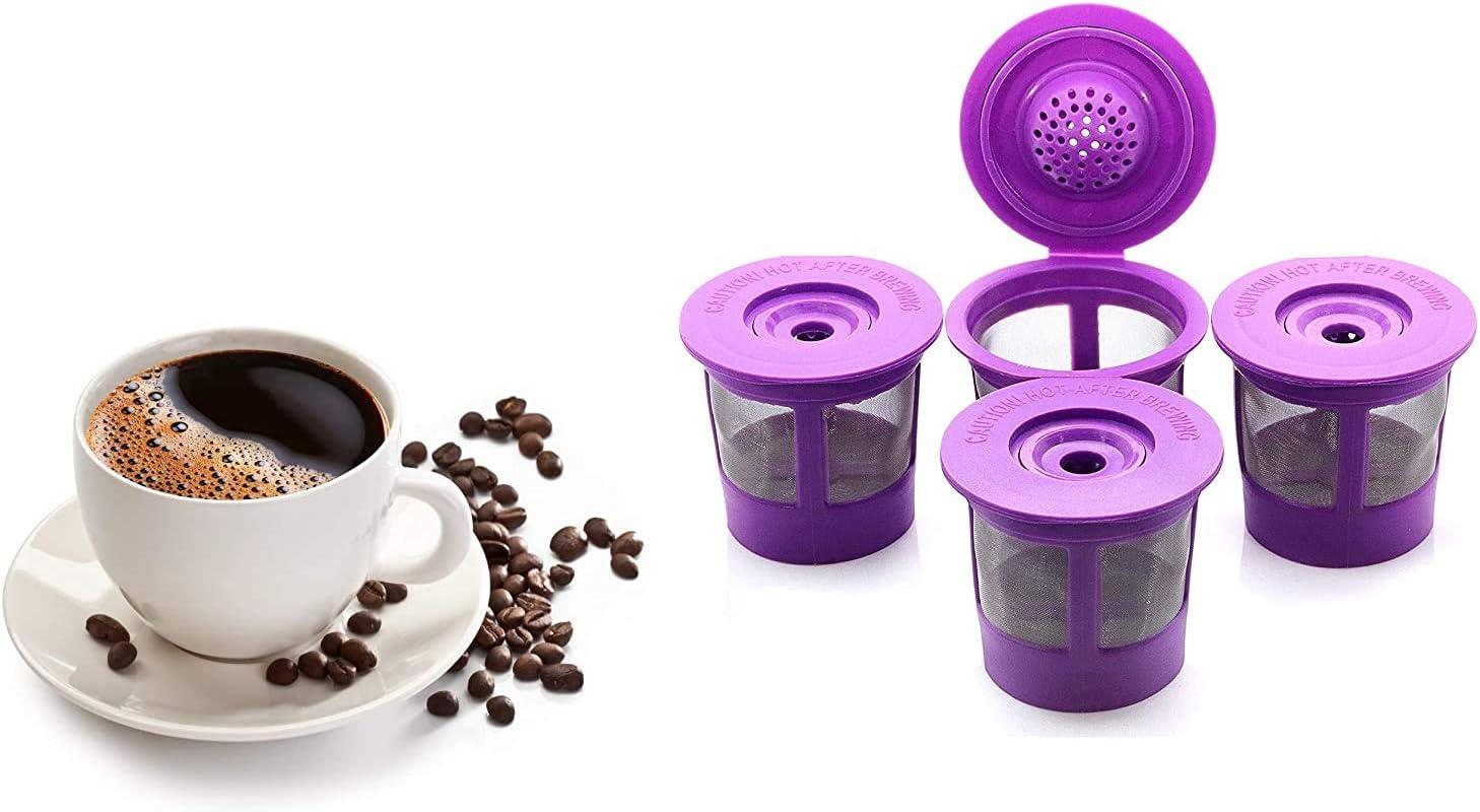 PureHQ Reusable K Cups with Smart Adapter for Keurig Mini Machines